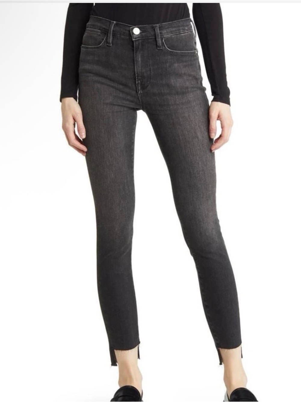 Frame Denim Le Skinny De Jeane in Washed Black size 24
